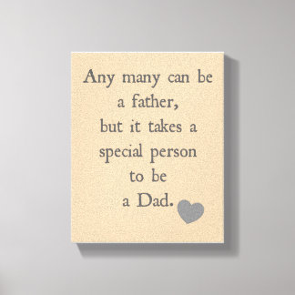 Lienzo del Día del Padre - Cita del Padre - Regalo