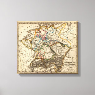 Lienzo Del este - mapa europeo