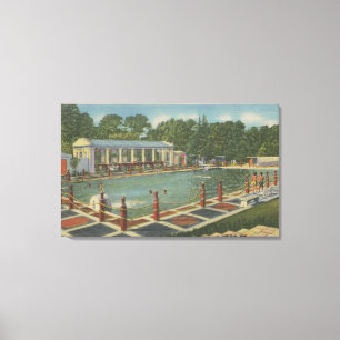 Lienzo Del Monte, CA - la zambullida romana en el hotel