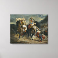 Delacroix El combate de Giaour y Hassan