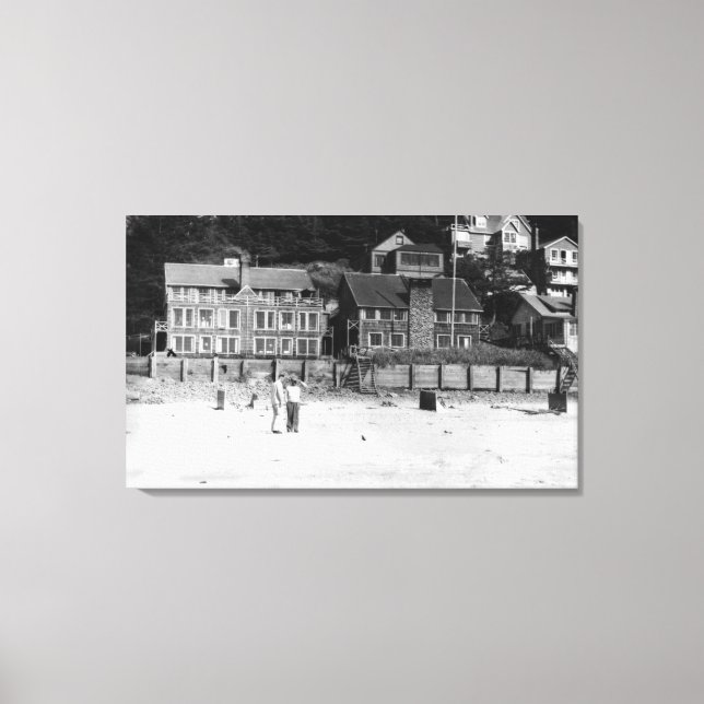 Lienzo DeLake, Oregon View of Canyon Drive Apts. (Anverso)