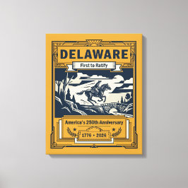 Lienzo Delaware Art Deco América 250 Aniversario