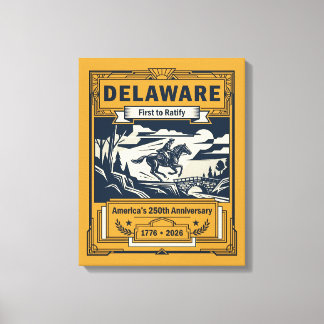 Lienzo Delaware Art Deco América 250 Aniversario