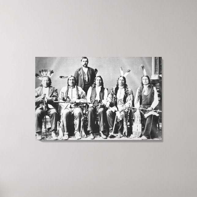 Lienzo Delegación de jefes sioux, encabezada por Red Clou (Anverso)