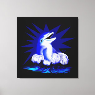 Lienzo Delfín sonriente