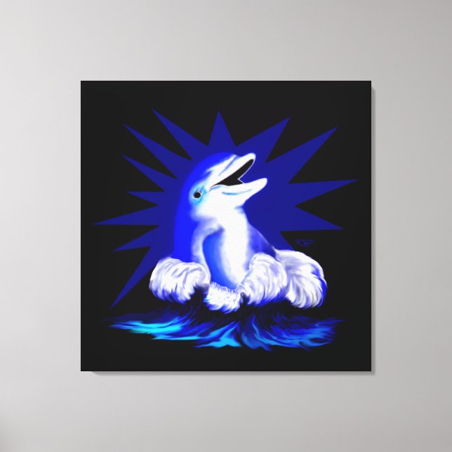 Lienzo Delfín sonriente (Anverso)