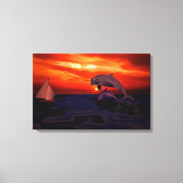 Lienzo Delfines (Anverso)