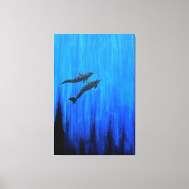 Lienzo Delfines en superficie