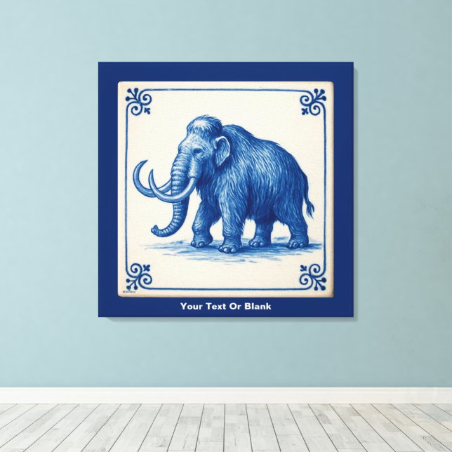 Lienzo Delft Wooly Mammoth (Insitu (piso de madera))