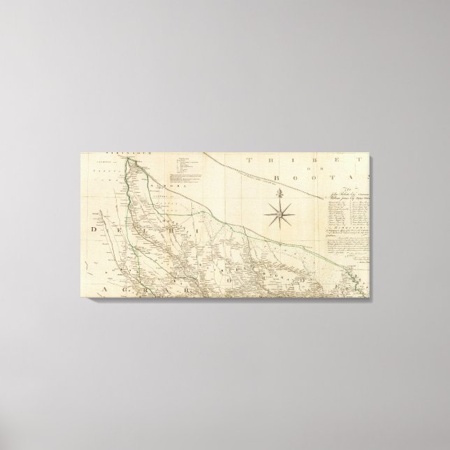 Lienzo Delhi, Agrah, Oude, Ellahabad norte (Anverso)