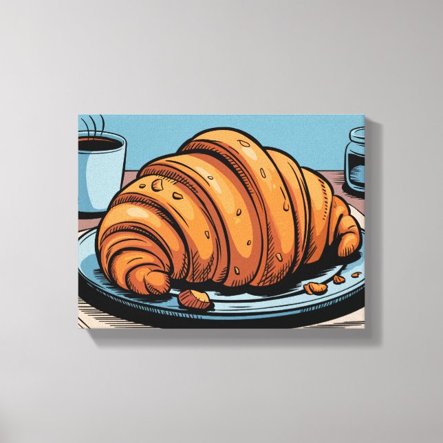 Lienzo Delicioso Croissant Mañanero Escamoso (Anverso)