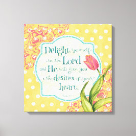 Lienzo Delight in the Lord Wrapped Canvas 18x18