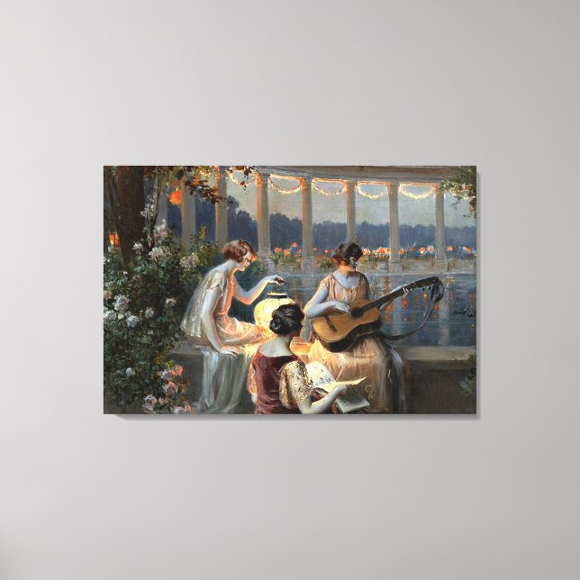 Lienzo Delphin Enjolras' Les Musiciennes sur la Terrasse (Anverso)