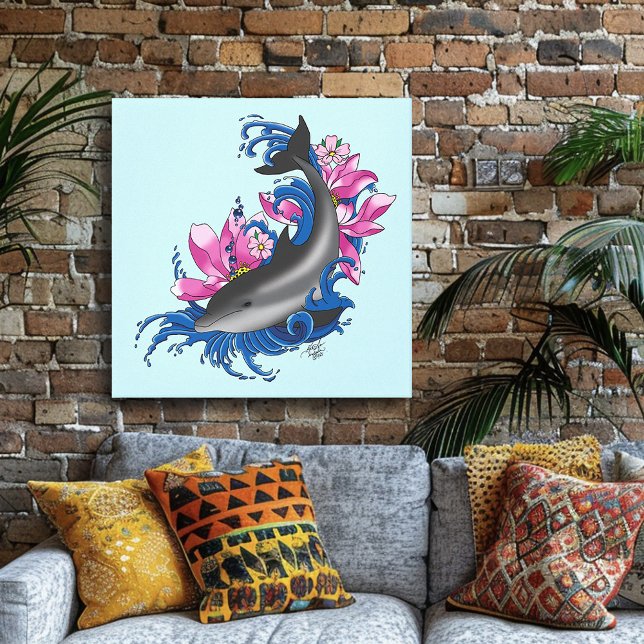 Lienzo Delphin Lotus Flores Flores Flores de cerezo (Subido por el creador)