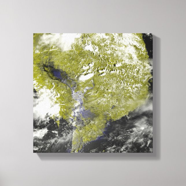 Lienzo Delta del Mekong y la montaña Tonle (Anverso)