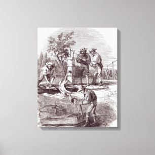 Lienzo Demanda del cauce del río en el Turon