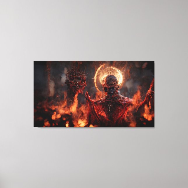 Lienzo Demon en el infierno (Anverso)