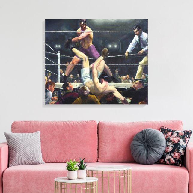 Lienzo Dempsey y Firpo | George Bellows | (Insitu (Sala de estar))