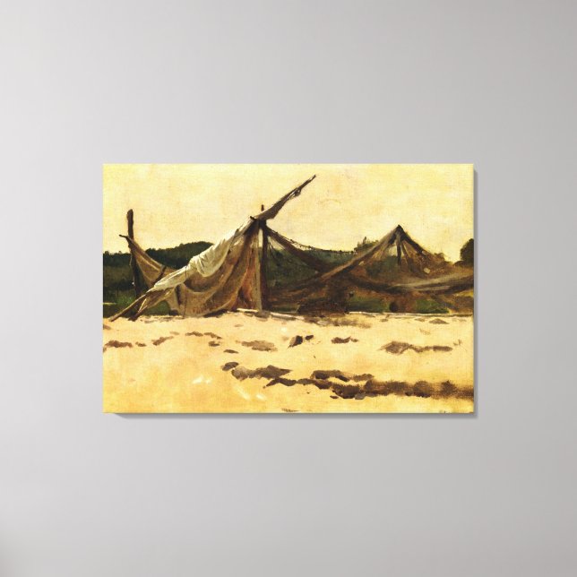 Lienzo Dennis Miller Bunker's Nets and Sails Drying (Anverso)