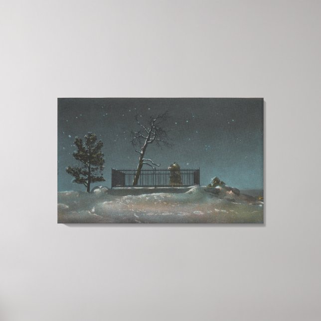 Lienzo Denver, CO - Vista de la tumba de Buffalo Bill (Anverso)