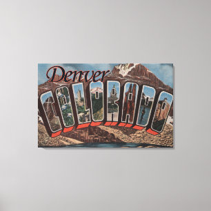 Lienzo Denver, Colorado - Escenas de letras grandes