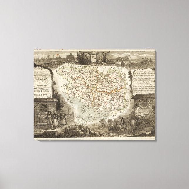 Lienzo Departamento de Morbihan (Anverso)