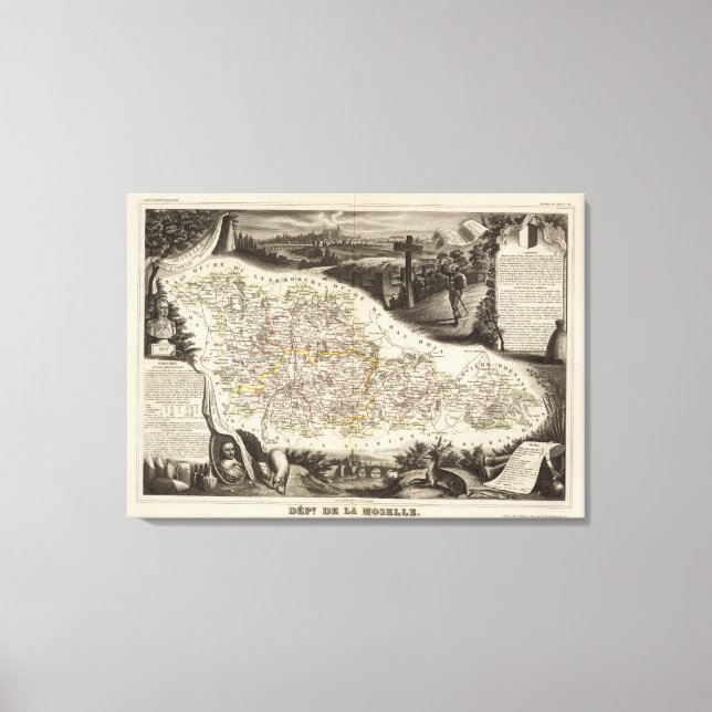 Lienzo Departamento de Moselle (Anverso)