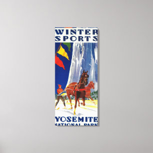 Lienzo Deportes de invierno en Yosemite PosterYosemite,