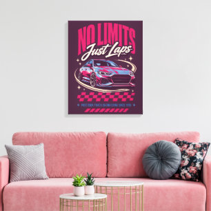 Lienzo Deportes de Motor Retro Sin Límites Solo Vueltas