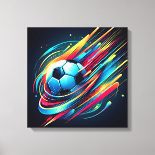 Lienzo Deportes de velocidad de fútbol cibernético futuri