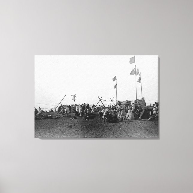 Lienzo Deportes esquimales en Barrow, Alaska Fotografía (Anverso)