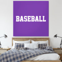 Deportista Negrita Blanca Texto BÉISBOL Sobre Púrp