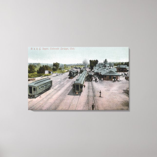 Lienzo Depósito de ferrocarril D & R G (Anverso)