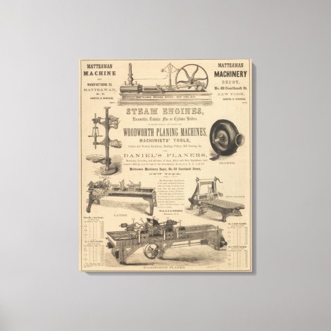Lienzo Depósito de maquinaria de Matteawan (Anverso)