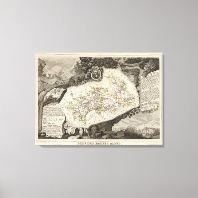 Lienzo Dept De Hautes Alpes (Anverso)