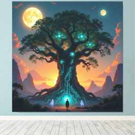 Lienzo Der Baum der digitalen Weisheit