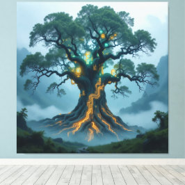 Lienzo Der Baum der digitalen Weisheit