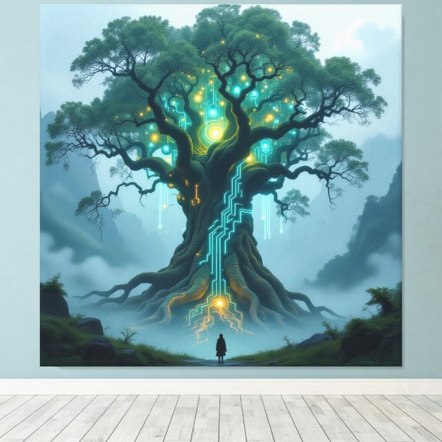 Lienzo  Der Baum der digitalen Weisheit   (Insitu (piso de madera))