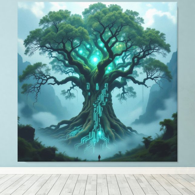 Lienzo  Der Baum der digitalen Weisheit   (Insitu (piso de madera))