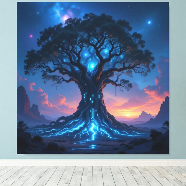 Lienzo  Der Baum der digitalen Weisheit   (Insitu (piso de madera))