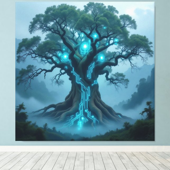 Lienzo  Der Baum der digitalen Weisheit   (Insitu (piso de madera))