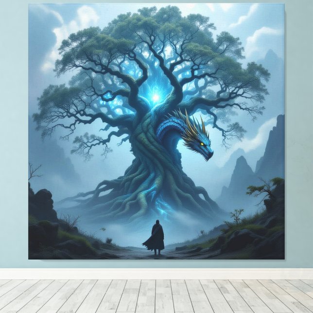 Lienzo Der Drachenbaum von Eldoria   (Insitu (piso de madera))