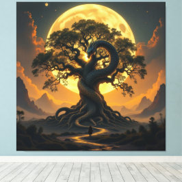 Lienzo Der Drachenbaum von Eldoria  