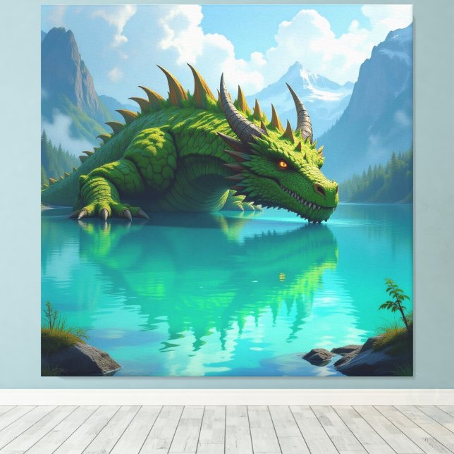 Lienzo Der Smaragd-Koloss des Sees   (Insitu (piso de madera))