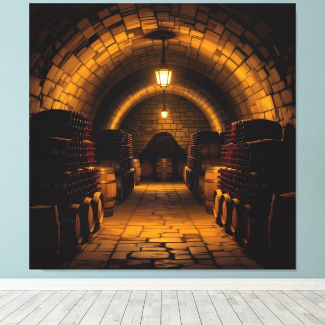 Lienzo „Der Zauber des Weins – Eleganz in jedem Tropfen“ (Insitu (piso de madera))