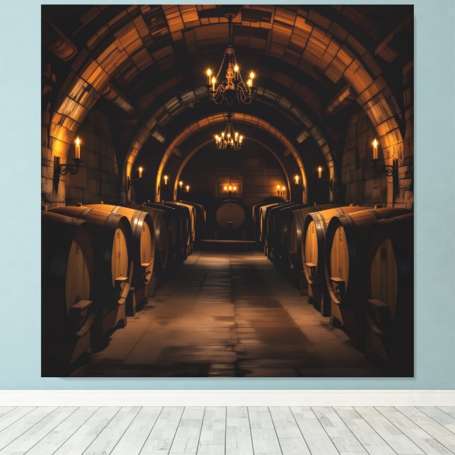 Lienzo „Der Zauber des Weins – Eleganz in jedem Tropfen“ (Insitu (piso de madera))