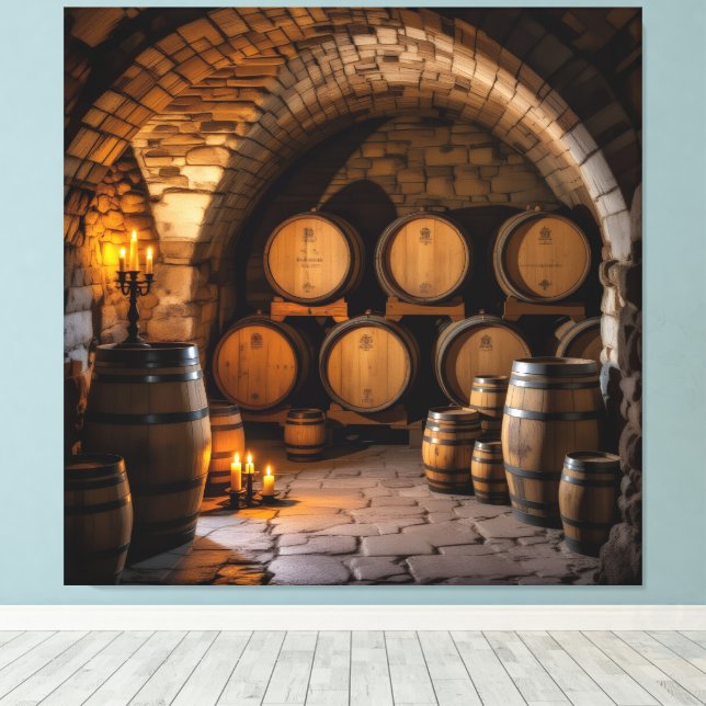 Lienzo „Der Zauber des Weins – Eleganz in jedem Tropfen“ (Insitu (piso de madera))