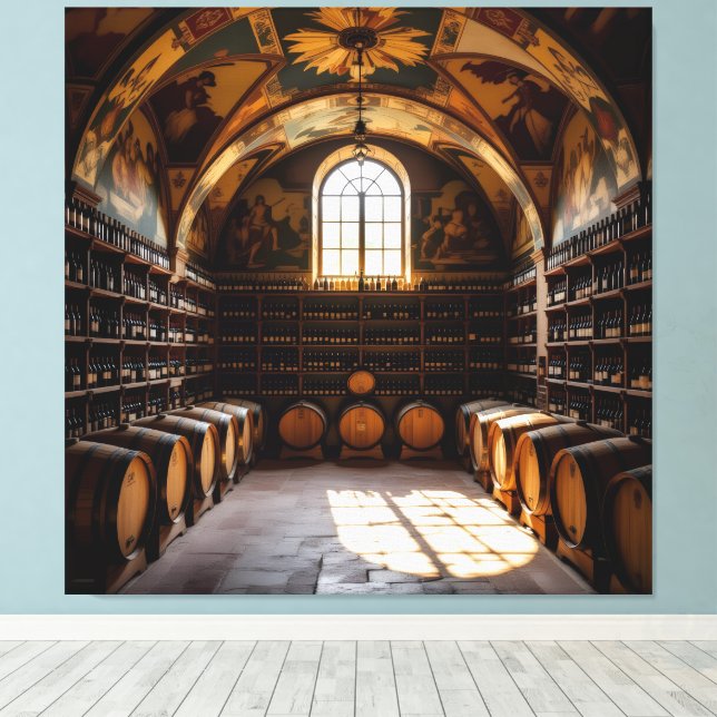 Lienzo „Der Zauber des Weins – Eleganz in jedem Tropfen“ (Insitu (piso de madera))