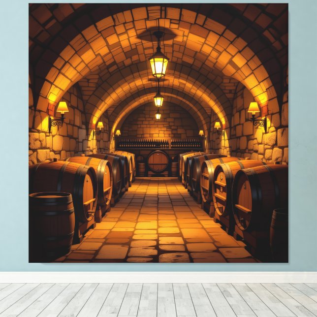 Lienzo „Der Zauber des Weins – Eleganz in jedem Tropfen“ (Insitu (piso de madera))