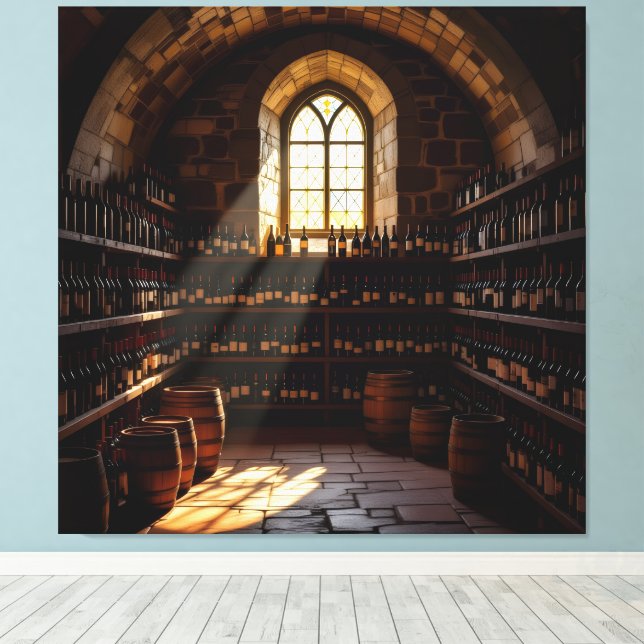 Lienzo „Der Zauber des Weins – Eleganz in jedem Tropfen“ (Insitu (piso de madera))